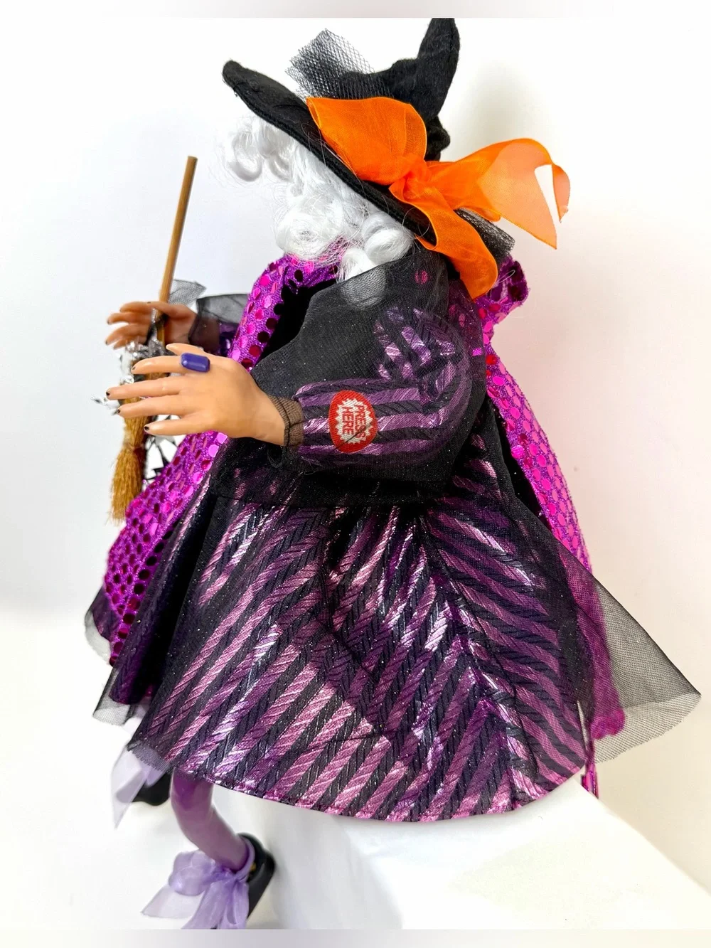 Vintage Singing Witch Shelf Sitter Halloween Figure “Double Double Toil Trouble”